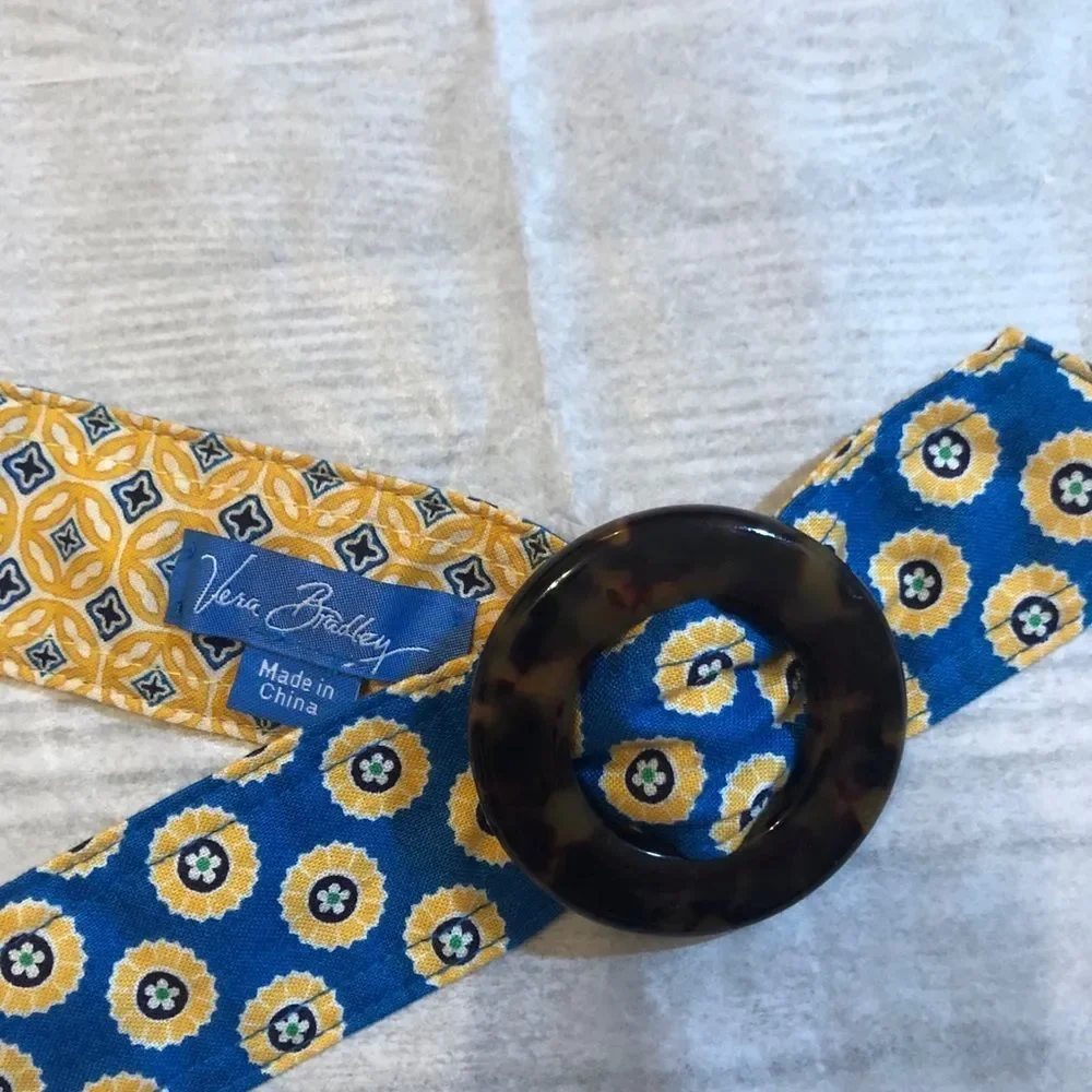 Vera Bradley Riviera Blue Belt Reversible One Size